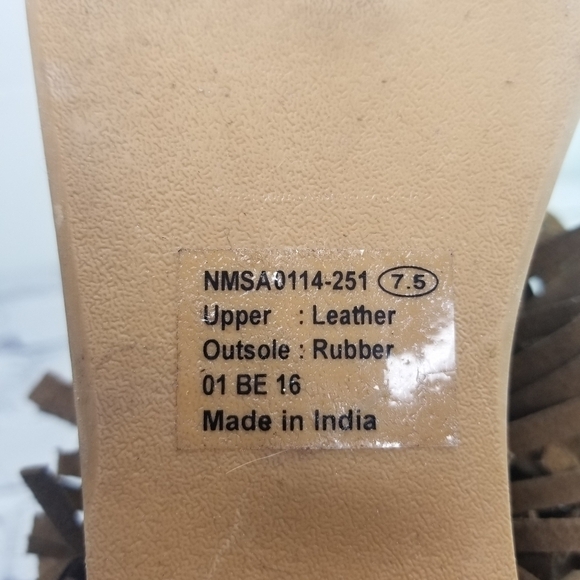 Naughty Monkey Hidden Treasure brown suede studded gladiator sandals - Picture 2 of 12